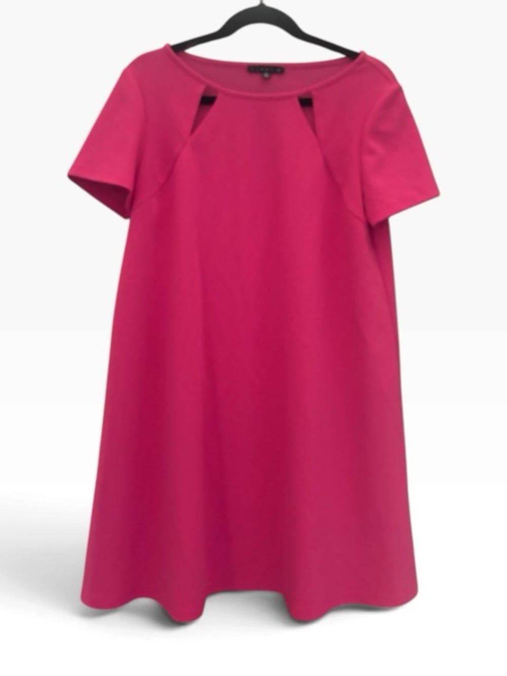 Tiana B Hot Pink Shift Dress Size Large (L)
